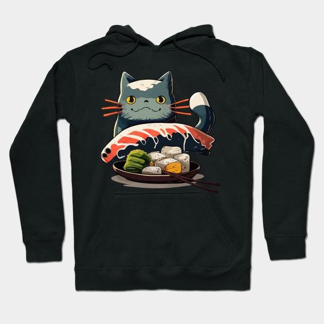 Sushi Cat Hoodie by DragonDream